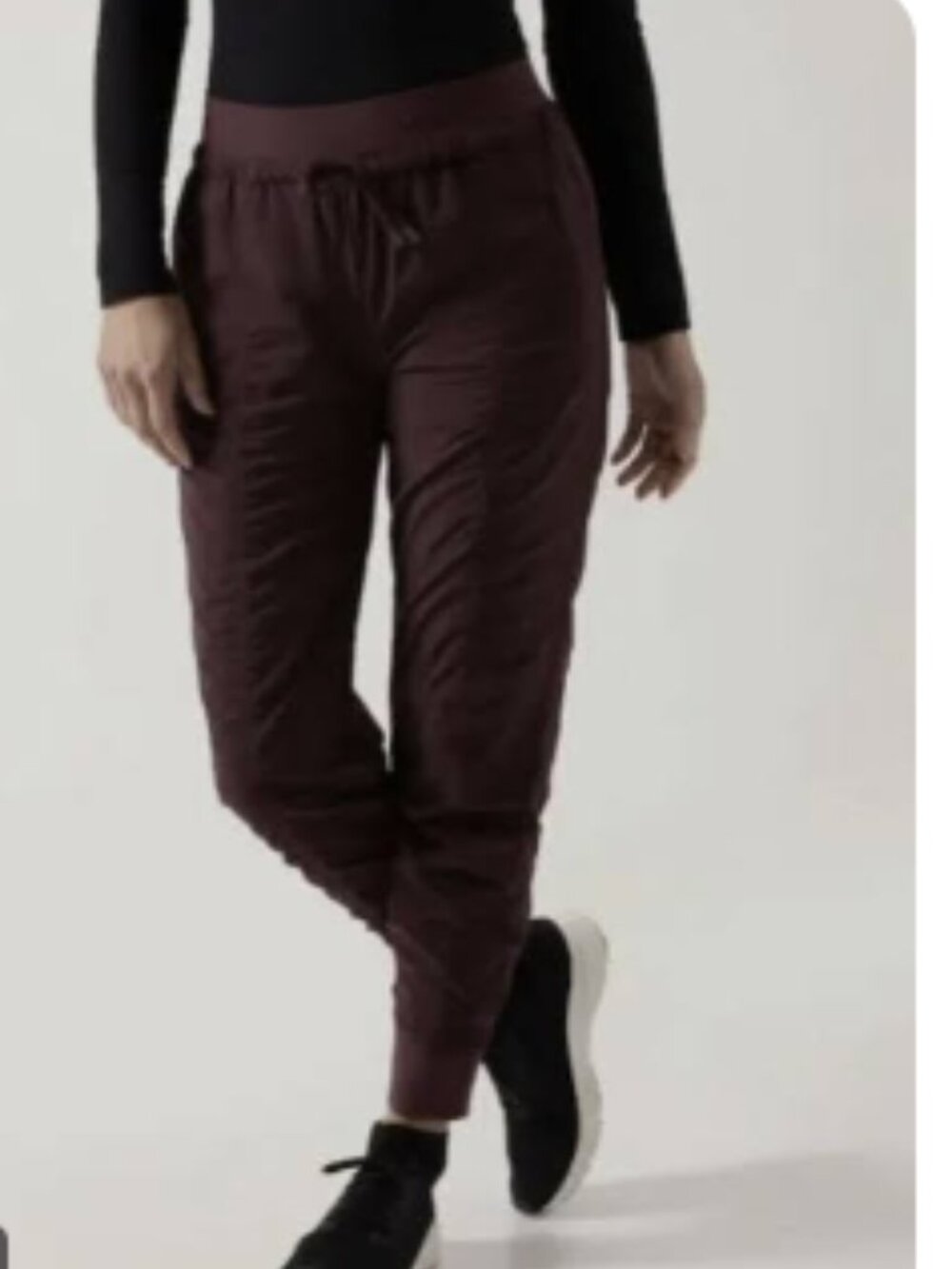 ATHLETA Attitude Lined Pants / Joggers Maroon Burgundy Size 6 Tall